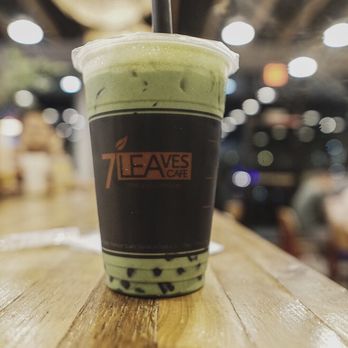 7 Leaves Cafe - Matcha Soy with boba - Coffee & Tea Near Me - Houston, Texas