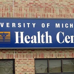Saline Health Center - Look for this sign on the brick building at the SE corner of N. Maple and Woodland.