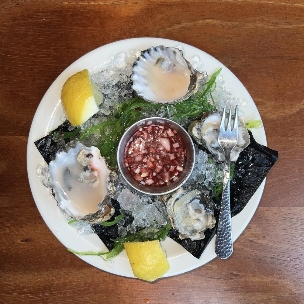 Truth Be Told - Oysters--even the tiny fork looks big next to the small FIVE DOLLAR Oyster! - Pubs Near Me - Chicago, Illinois