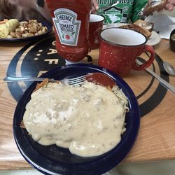 Gravy on hash browns
