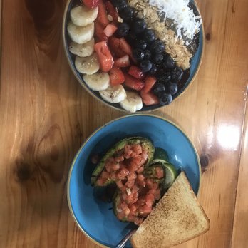 The Atlantic - Açaí bowl. Grilled avocado with pico de gallo and lime. - Seafood Near Me - Virginia Beach, Virginia The Atlantic - Açaí bowl. Grilled avocado with pico de gallo and lime. - Seafood Near Me - Virginia Beach, Virginia
