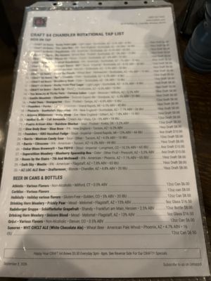 Menu photo 1 Craft 64 - Chandler Chandler, AZ