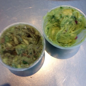Chipotle Mexican Grill - The left one had an apparent "seasonal" hue to it...which is Chipotle for "sorry we served you sketchy looking guac" - Mexican Near Me - Martinez, California