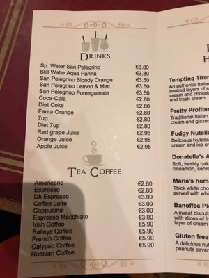 Menu photo 5 La Dolce Vita Kilmainham, D Menu photo 5 La Dolce Vita Kilmainham, D