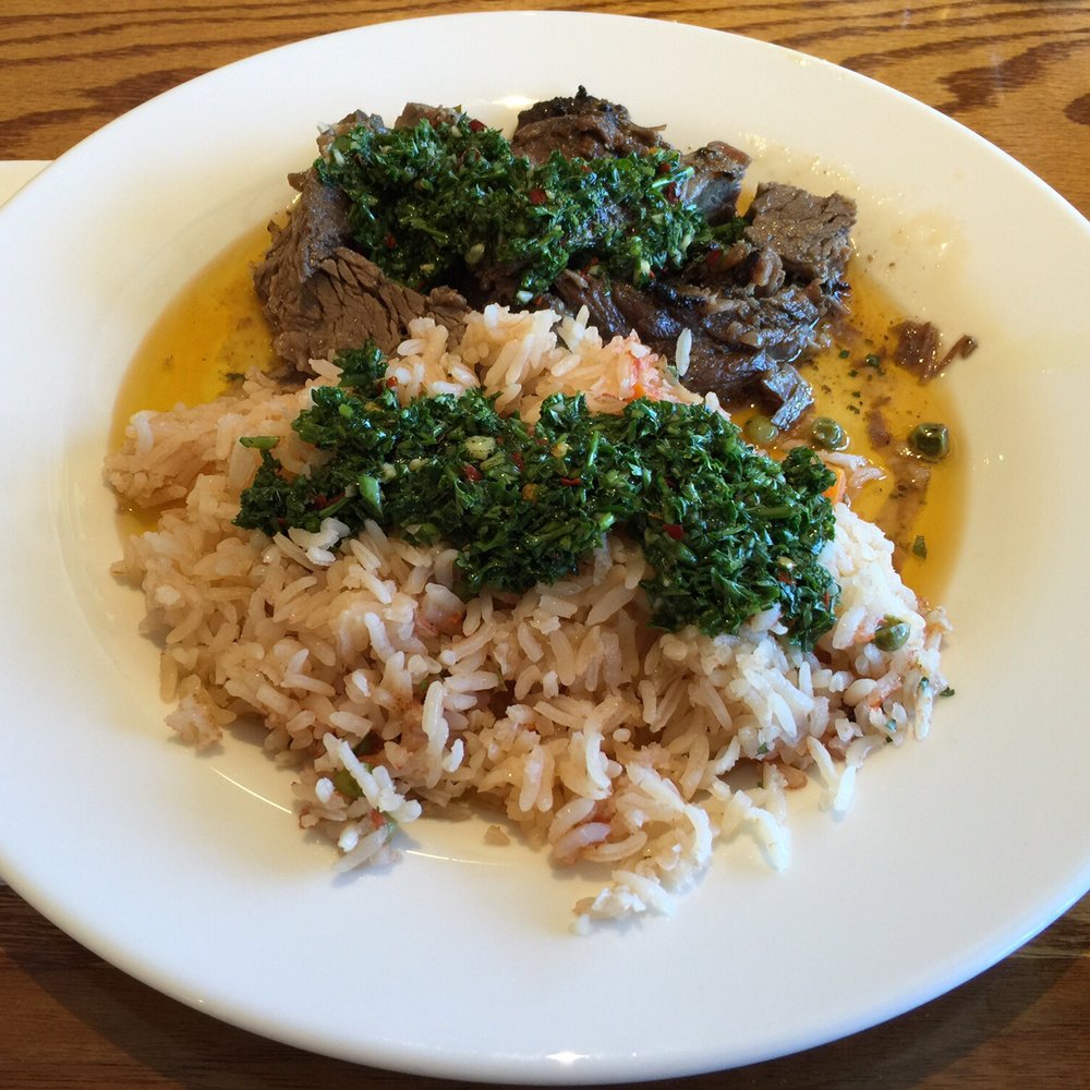 Chef's Catering - My second serving of the delicious skirt steak with chimichurri sauce and Spanish rice. - Caterers Near Me Chef's Catering - My second serving of the delicious skirt steak with chimichurri sauce and Spanish rice. - Caterers Near Me