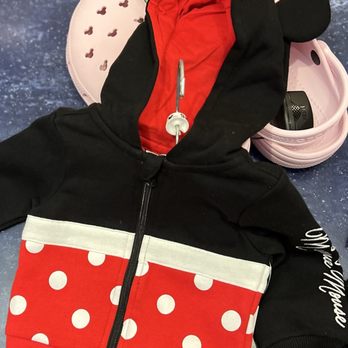 Disney Clothiers - Minnie Mouse Costume Zip Hoodie for Baby~ Darling hoodie matches big sis's & I love the embroidered Minnie Mouse on the sleeve! - Women's Clothing Near Me - Anaheim, California Disney Clothiers - Minnie Mouse Costume Zip Hoodie for Baby~ Darling hoodie matches big sis's & I love the embroidered Minnie Mouse on the sleeve! - Women's Clothing Near Me - Anaheim, California