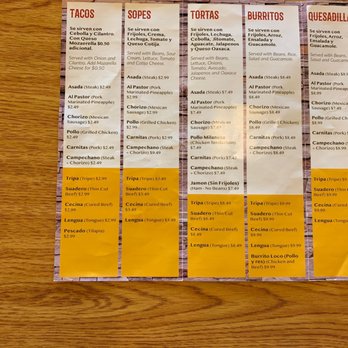 Taqueria Mexicana - Menu part 1 - Mexican Near Me - Westfield, Indiana Taqueria Mexicana - Menu part 1 - Mexican Near Me - Westfield, Indiana