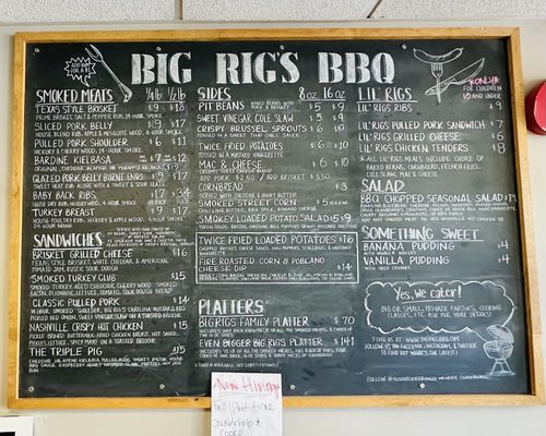 Menu photo 2 Big Rig’s BBQ Monroeville, PA Menu photo 2 Big Rig’s BBQ Monroeville, PA