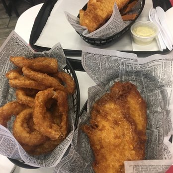 Union Jacks - Fish and onion rings (I think the onion rings were way better than the fries) - British Near Me - Burlington, Vermont Union Jacks - Fish and onion rings (I think the onion rings were way better than the fries) - British Near Me - Burlington, Vermont