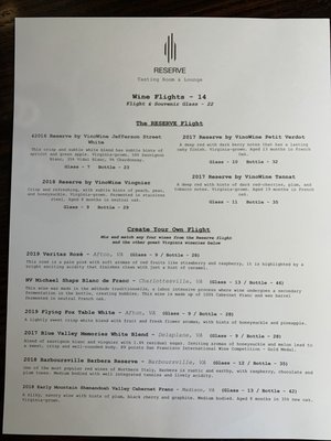Menu photo 6 Reserve Winery & Lounge Lynchburg, VA Menu photo 6 Reserve Winery & Lounge Lynchburg, VA