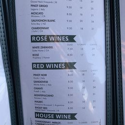 Wine list