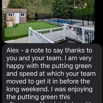 Design Turf Inc - a text message from a customer - Home & Garden Near Me - Markham, Ontario Design Turf Inc - a text message from a customer - Home & Garden Near Me - Markham, Ontario
