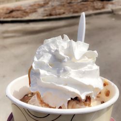 Rich & Creamy - Hot fudge sundae with nuts and caramel.