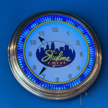 Skyline Chili - a clock with the skyline logo on it - Salad Near Me - Winter Garden, Florida Skyline Chili - a clock with the skyline logo on it - Salad Near Me - Winter Garden, Florida