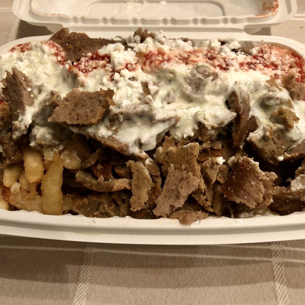 Lamb donair poutine