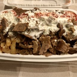 Lamb donair poutine