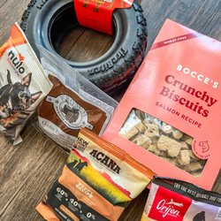Echo Bark, Inc - Bocce's biscuits, a chew toy, and all the freebies :)