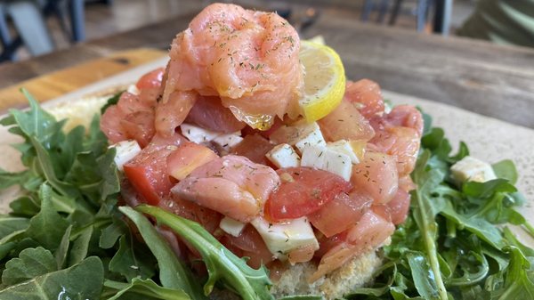 Photo of Sosta Caffe - Pembroke Pines, FL, US. Bruschetta di Salmone