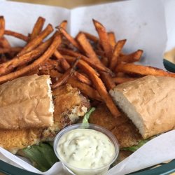 Hungry Point Bar & Grill - Wowza! Now that's the perfect fish sandwich and sweet potato fries!!