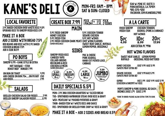 Menu photo 6 Kane's Deli Ponchatoula, LA