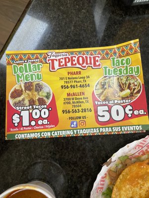 Menu photo 4 Taqueria Tepeque Pharr, TX Menu photo 4 Taqueria Tepeque Pharr, TX