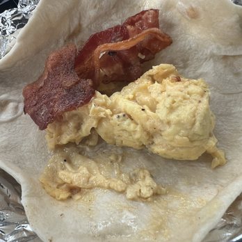 Bill Miller Bar-B-Q - Bacon and egg. Or half a slice and half an egg - Barbeque Near Me - San Antonio, Texas Bill Miller Bar-B-Q - Bacon and egg. Or half a slice and half an egg - Barbeque Near Me - San Antonio, Texas