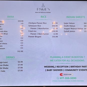 Fiskie's Cafe - Menu (2/2) as of 8/29/26 - Indian Near Me - Boston, Massachusetts