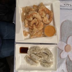 Azuma Sushi Asian Restaurant - Rock Shrimp Tempura & Pork Gyoza
