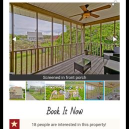 the listing shows a beautiful screened in porch... there is no screen on this dingy, old porch. the listing shows a beautiful screened in porch... there is no screen on this dingy, old porch.