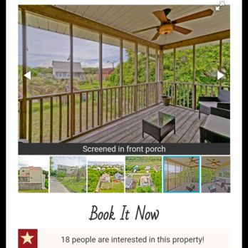 Coastal Vacation Resorts - the listing shows a beautiful screened in porch... there is no screen on this dingy, old porch. - Property Management Near Me - Oak Island, North Carolina Coastal Vacation Resorts - the listing shows a beautiful screened in porch... there is no screen on this dingy, old porch. - Property Management Near Me - Oak Island, North Carolina