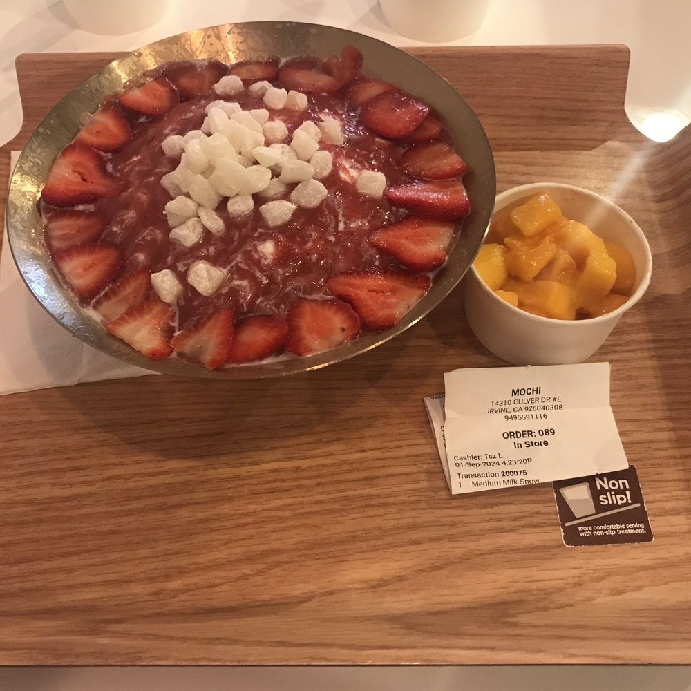 Mochi - Medium milk snow with mango. - Ice Cream & Frozen Yogurt Near Me - Irvine, California