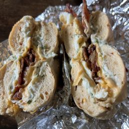 Bacon Egg and Cheese Bagel w/ Chive CC