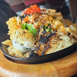 Naru Sushi - Flaming spicy dish that I don't remember the name of.