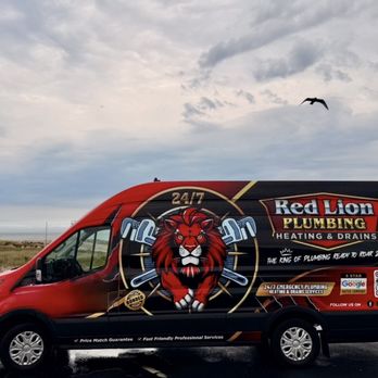 RedLion Plumbing & Heating - red Lion 24/7 emergency plumbing heating & drain service company's newly wrapped van. - Plumbing Near Me RedLion Plumbing & Heating - red Lion 24/7 emergency plumbing heating & drain service company's newly wrapped van. - Plumbing Near Me