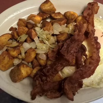 Stockyard Restaurant - Breakfast special $4.99 homefries are awesome and a ton of crispy bacon....already ate the biscuit before I remembered to take a photo - Breakfast & Brunch Near Me - Charlotte, North Carolina Stockyard Restaurant - Breakfast special $4.99 homefries are awesome and a ton of crispy bacon....already ate the biscuit before I remembered to take a photo - Breakfast & Brunch Near Me - Charlotte, North Carolina