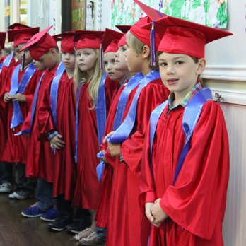 Learning Friends - Our kindergarten students wait patiently to enter their graduation ceremony at the end of the year!  They are ready to move on to 1st grade! - Elementary Schools Near Me - Aledo, Texas