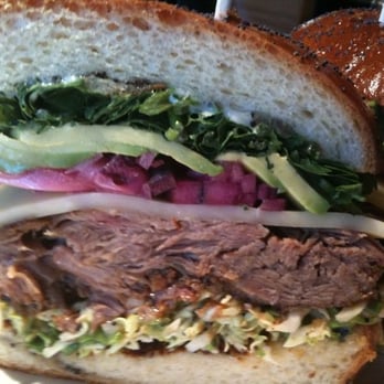 R+D Kitchen - carnita sandwich - check out the layers on this baby! - New American Near Me - Newport Beach, California R+D Kitchen - carnita sandwich - check out the layers on this baby! - New American Near Me - Newport Beach, California