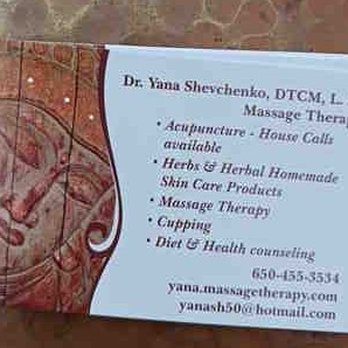 Massage Therapy by Yana - Business Card - Massage Therapy Near Me Massage Therapy by Yana - Business Card - Massage Therapy Near Me