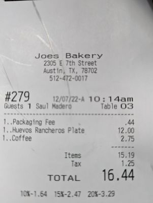 Joe’s Bakery & Coffee Shop by null