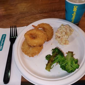 Ono Hawaiian BBQ - Crispy shrimp, mac salad, broccoli (too crunchy), and water. - Hawaiian Near Me - Ceres, California Ono Hawaiian BBQ - Crispy shrimp, mac salad, broccoli (too crunchy), and water. - Hawaiian Near Me - Ceres, California