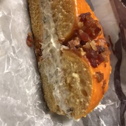 Tim Hortons - Cheddar bagel again they refuse to toast my bagels. FYI the cheese is supposed to be melted if it was being toasted
