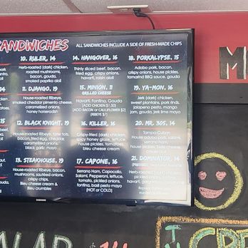 Bad As's Sandwich - Menu, so many great sandwich options! - Sandwiches Near Me - Orlando, Florida