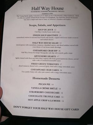 Menu photo 8 Half Way House Richmond, VA Menu photo 8 Half Way House Richmond, VA