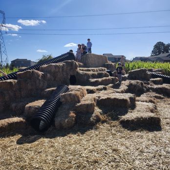 Yesteryear Farms - Hay bale slides - Holiday Decorations Near Me - Wilsonville, Oregon