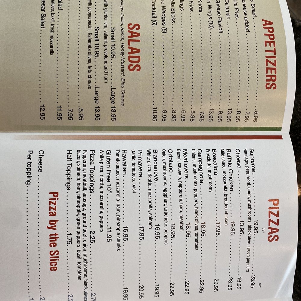 Gabbies Pizza - the menu of the restaurant - Pizza Near Me - Port Orange, Florida