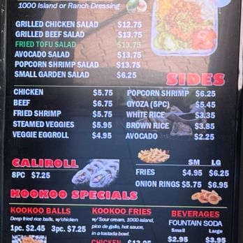 KooKoo Grill - Menu - 10/20/25 - Asian Fusion Near Me - Anaheim, California KooKoo Grill - Menu - 10/20/25 - Asian Fusion Near Me - Anaheim, California