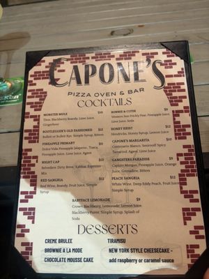 Menu photo 1 Capone's Oven & Bar Houston, TX Menu photo 1 Capone's Oven & Bar Houston, TX