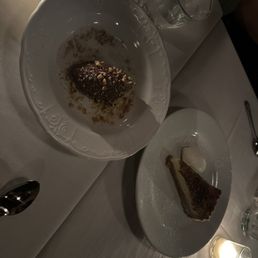 Chocolate mousse and Lemon Tart