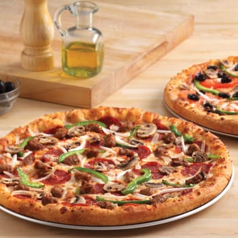 Domino's Pizza - two pizzas on a table - Pizza Near Me - Caledon, Ontario