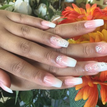 Viva Salon - Full set pink and white ombre - Hair Salons Near Me - Santa Ana, California Viva Salon - Full set pink and white ombre - Hair Salons Near Me - Santa Ana, California